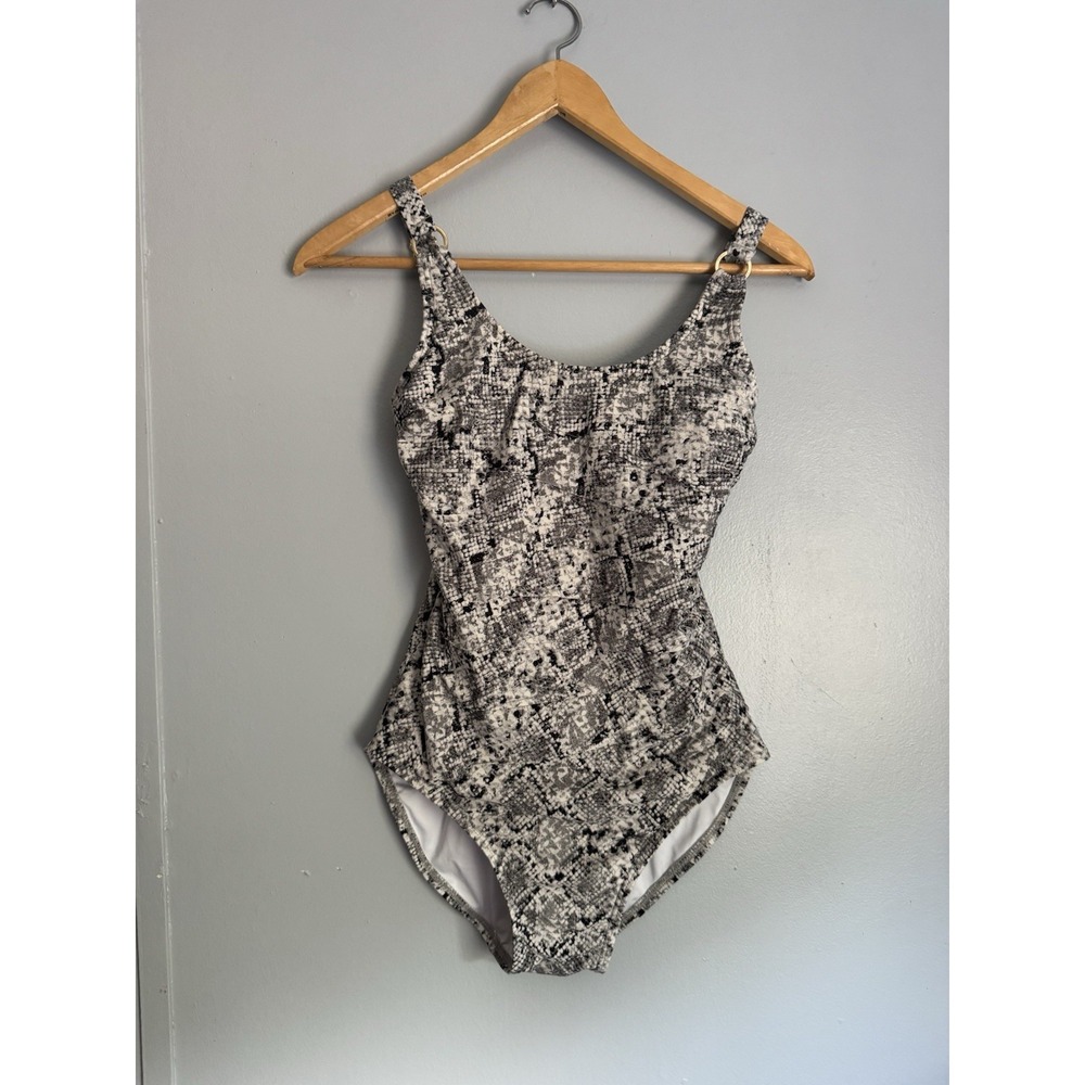 Calvin Klein snakeskin print one-piece swimsuit Women's Size 4 Summer
